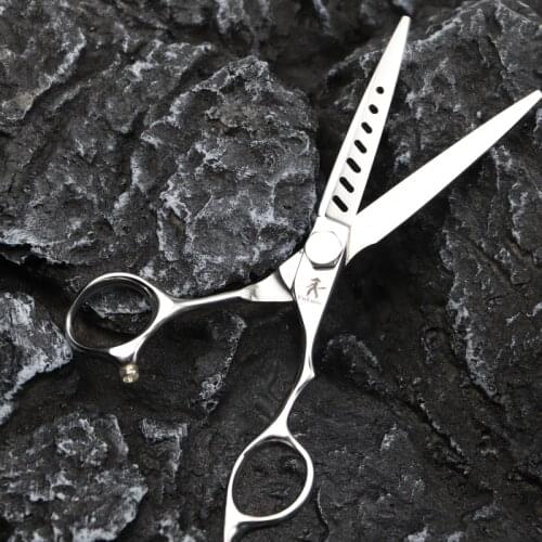 FnLune 6.0 Japan Steel Professional Hair Salon Scissors Cut Barber Accessories Haircut Thinning Shear Hairdressing Tool Scissors