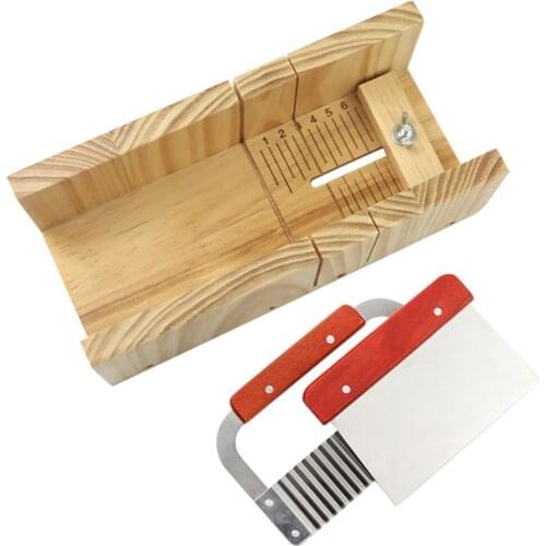 Rectangle Adjustable Wooden Soap Loaf Cutting Slicers Mold With Scale Handmade DIY Multifunctional Soap Cutting Tool