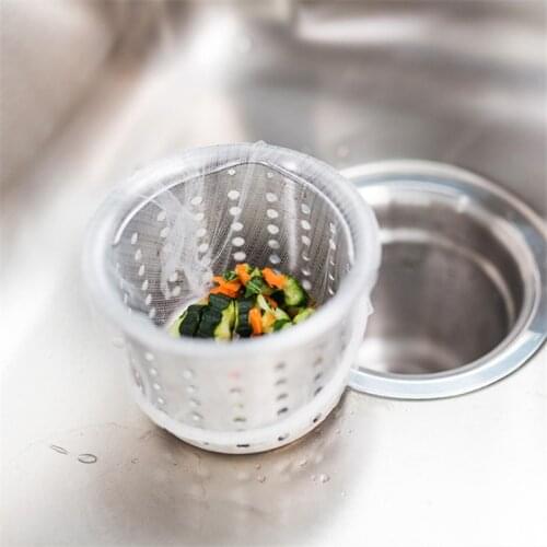 30/50/100pcs Sink Drain Hole Trash Strainer Mesh Disposable Garbage Bag for Bathroom Kitchen