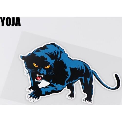 YOJA 18X12.6CM Cartoon Animal Funny Vinyl Car Stickers Decals Fierce Leopard Tig ZT3-0062