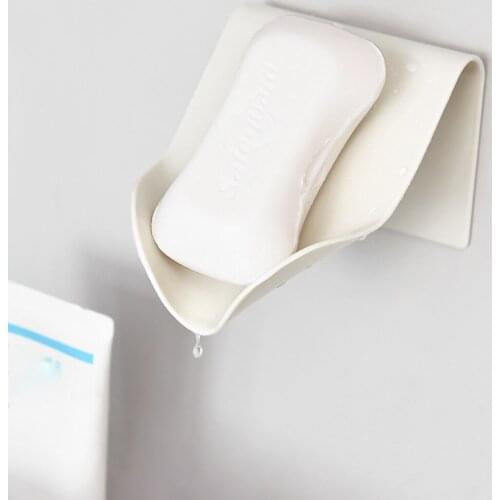 Soap Dishes Drain Sponge Holder Bathroom Organizer Wall Mounted Storage Rack Soap Box Kitchen Hanging Shelf