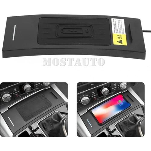 The Phone With QI Wireless Charging For Audi A6 C7 RS6 A7 Wireless Car Charger Phone Fast Charger Center Console 2012-2018