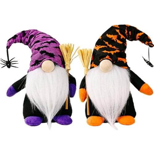 Halloween Ornaments, Ghost Festival Faceless Dolls, Standing Ornaments, Broom Spiders, Interior Decoration