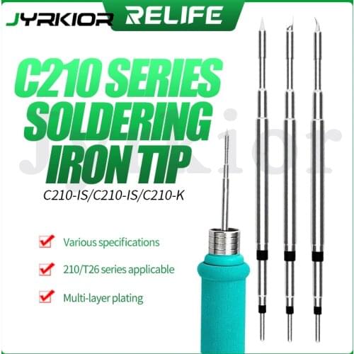 RELIFE RL-C210 Unverisal Soldering Tips Compatible For JBC Soldering Station Iron Head C210 Tip Replacement Welding Nozzle