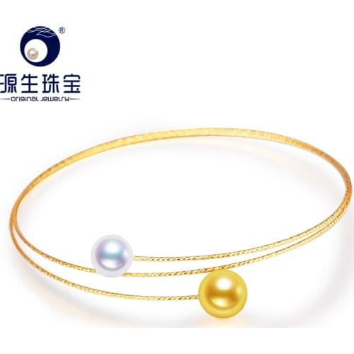 [YS] Fine Jewelry Japanese Akoya Seawater Double Pearl Jewelry 18k Gold Pearl Bracelets