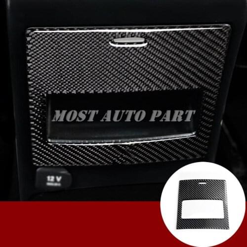Carbon Fiber Rear Storage Box Cover Trim For Benz ML W166 2012-2015 GL X166 2013-2015 Car accesories interior Car decoration