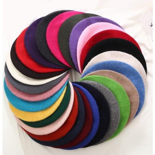 Lady spring Winter Berets Hat Painter style hat Women Wool Vintage Berets Solid Color Caps Female Bonnet Warm Walking Cap