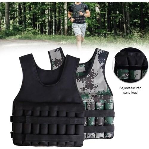 20kg Loading Weight Vest For Training Exercises Fitness Jacket Gym Workout Boxing Waistcoat Adjustable Jacket Sand Clothing