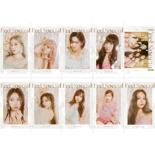 10Pcs/Set K-pop TWICE Mini Album "Feel Special" Series Custom Card Stickers Fashion Crystal Sticky Photocards Bus Card Stickers
