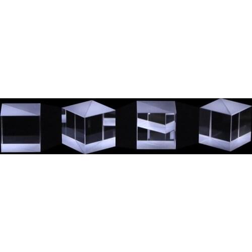 25mm Beam Splitter Prism N-BK7 Optical Glass Cube Dichroic Dispersion Splitting Ratio 5:5 optical instrument