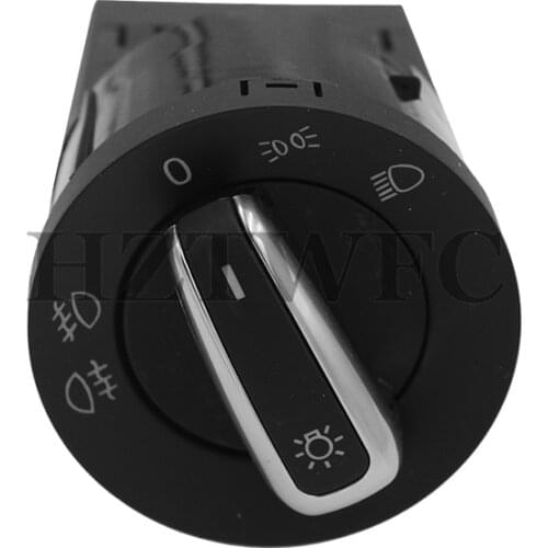 3BD 941 531 A 3BD941531 For VW Golf MK4 Jetta 4 Bora For Passat B5 Chrome Headlight Switch Fog Head Light Lamp Knob Button