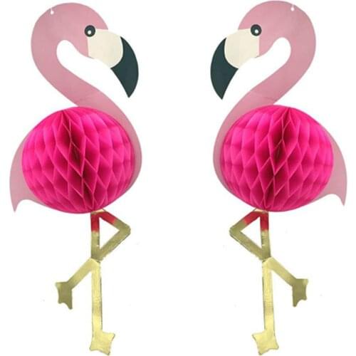 2pcs per lot Hot pink Flamingo Honeycombs wedding decoration