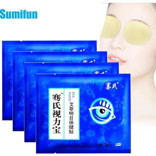8pcs Eye Plaster Improve Eyesight Patch Mask Relieve Amblyopia Myopic Eye Fatigue Sticker Chinese Herbal Medical Eye Care Paste