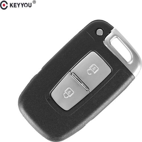 KEYYOU Keyless Entry Fob Cover 2 Buttons Remote Key Smart Card Shell Case Fit For Hyundai Genesis Coupe Sonata
