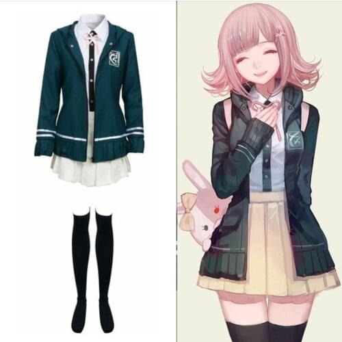 Danganronpa 2: Goodbye Despair Chiaki Nanami Cosplay jacket School Uniform Woman Dress Shirt Outfit Anime Costumes