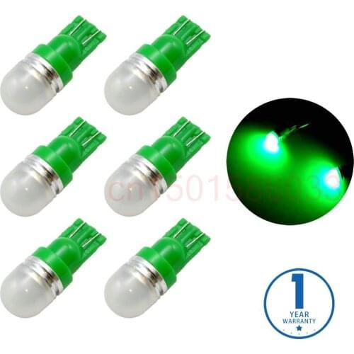 License Plate Light Stepwell Clearance Light 1W green LED Bulbs for Interior Car Lights Reading Light Door Light 6Pcs/Lot