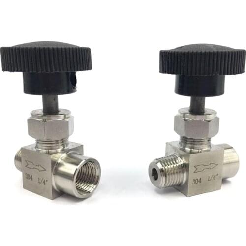 1/8" 1/4" 3/8" 1/2" BSP NPT Male To Female Needle Valve Crane 304 Stainless Steel Flow Control Water Gas Oil Propane 915 PSI