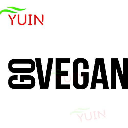 Interesting Car Sticker Go Vegan personality PVC window Decoration Waterproof Sunscreen Anti-UV Reflective Decal