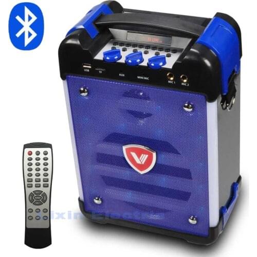 K6 High Power HiFi Portable Bluetooth Speaker Subwoofer Supports USB Disks And Microphone Has FM Radio LED Lantern Column