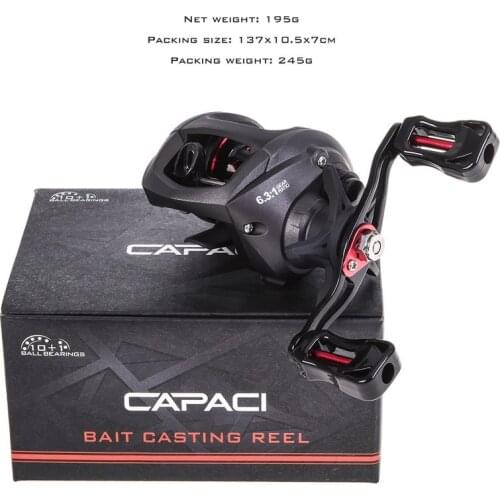 LEO CAPACI Baitcasting Fishing Reel,Seamless Magnetic Brake System,6.3:1GearRatio 10+1Stainless Steel Bearings,Bass Fishing Reel