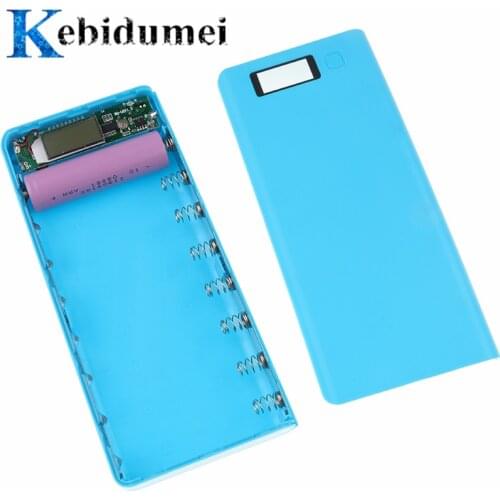 Kebidumei Hot sale 5V Dual USB 18650 Power Bank Battery Box Mobile Phone Charger DIY Shell Case For iphone6 Plus S6 xiaomi