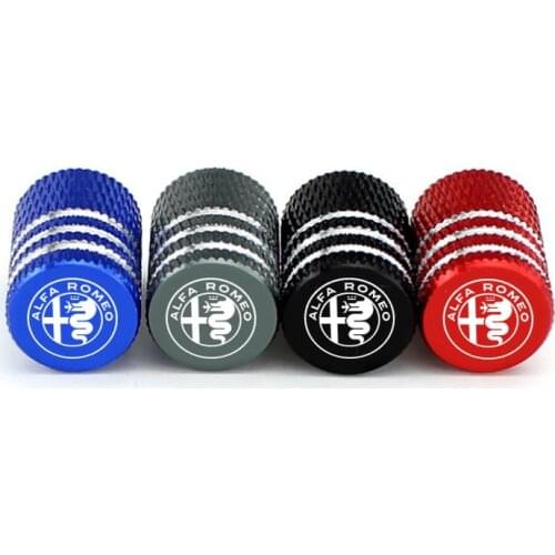 Automobile tire valve cap Dust and air leakage Tire inflation nozzle cap decorative cover For Alfa Romeo Giulia Stelvio 159 147