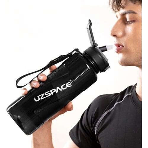 Straw Water Bottles Summer Large-Capacity Tritan Portable Leak Proof Sports Bottle For Camping Workouts Gym And Outdoor Activity