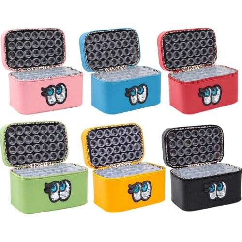 Cute 84 Bottles Large Capacity Diamond Painting Box Painting Craft Accessories Rhinestones Container Embroidery Tool Storage Box