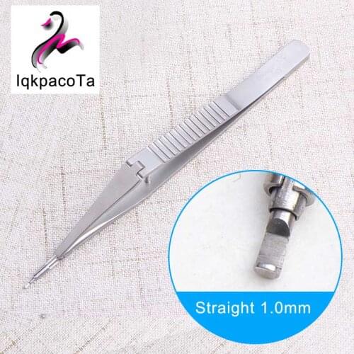 Ophthalmic Microscope stainless steel trabecular bite stripping sclera stripping device bend handle type 1MM/1.5MM