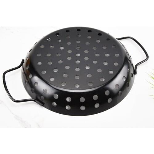 BBQ Grill Pan Fish Non-Stick Coating Pizza Tray Picnic BBQ Accessory