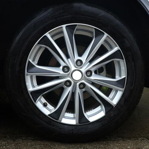 R17 Car Styling External Decal Black Carbon Fiber Vinyl Wheel Hub Sticker For Nissan Qashqai j11 2014 2015 2016 2017 2018 2019