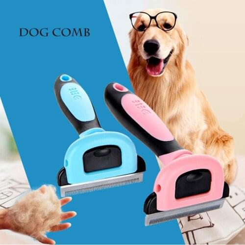 Dog Comb Pet Hair Remover Brush Grooming Tools Comfortable Durable Finishing Trim Brusher Shedding Hair Combs For Dogs Cats