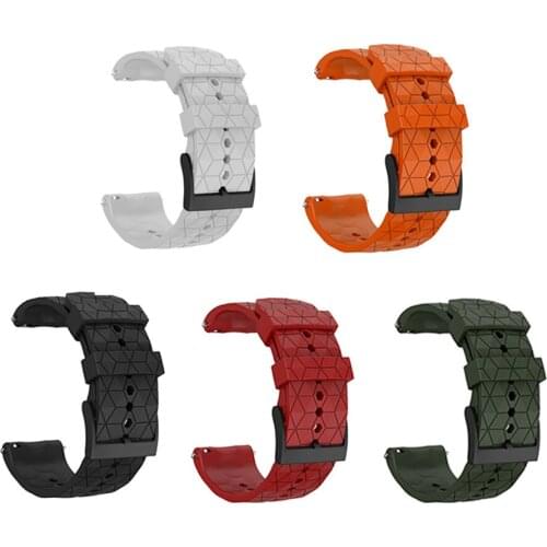 24mm Silicone Watchband Strap for Suunto 9 Baro Copper/ Gold /GRAPHITE For Suunto 9 G1 ZH Watch Wrist Band Strap Bracelet