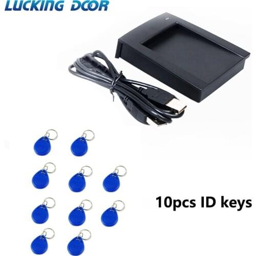 LUCKING DOOR Free Shipping 125Khz RFID Reader USB Proximity Sensor Smart Card Reader EM4100 TK4100 for Access Control