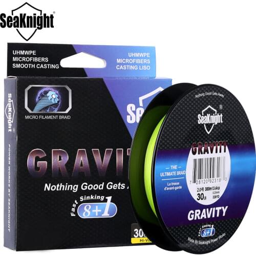 SeaKnight Brand GRAVITY 8+1 Series G9 Fast Sinking Line 150M 300M 9 Strands Braid PE Line High Specific Gravity for Carp Fishing