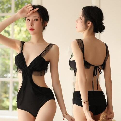 Sexy underwear female kawaii cute flirting passion temptation sexy underwear sexy lace backless tights onesie swimsuit