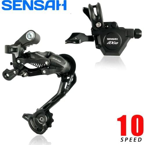 SENSAH RX10 1x10 Trigger Shifter + Rear derailleurs 10s for MTB Compatible with DEORE