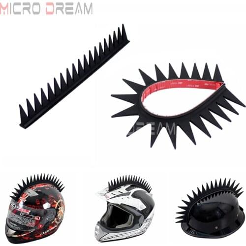 Racing Motorcycle Helmet Mohawk Sticker Capacete Casco Decoration Stick On 5 Colors Rubber Cool Punk Stick Strip Angle Warhawk