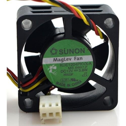 SUNON KDE1204PKVX-A DC 12V 3.8W 40x40x20mm 3-Wire Server Cooling Fan