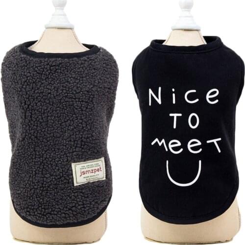 Dog Cat Warm Coat Winter Pet Clothes Fleece Puppy Cat Coat Jacket Black Beige Sleeveless Vest Costume Cardigan Jacket Pet Outfit