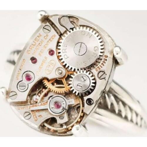 Precision Mechanical Disc Ring Womens Alloy Ring Amulet Accessories Fashion Punk Jewelry Gifts Stainless Steel Female Rings