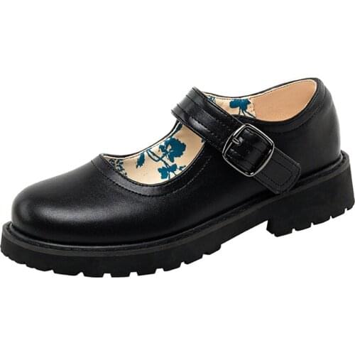 Mary Jane Pumps for Women, Low Heel Oxfords Dress Shoes Block Heel Girls School Shoes Microfiber