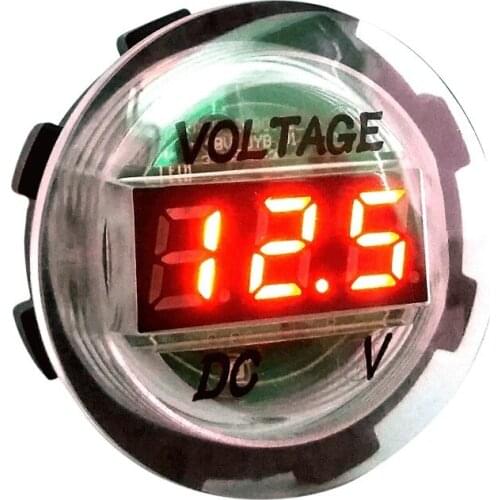 Universal Motorcycle Car Battery Voltage Display Adapter Red LED Volt Meter Monitoring Voltmeter For Honda BMW Nissan VW Kia