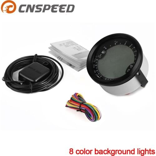 Universal 6 In 1 Multi-functional Gauge GPS Speedometer Tachometer Hour Water Temp Fuel Level Oil Pressure Voltmeter 12V 0-5Bar