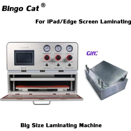 Tablet Screen Glass Vacuum Laminating Machine Laminator For iPad Edge Touch Panel Glass OCA Laminated Repair Below 13inch