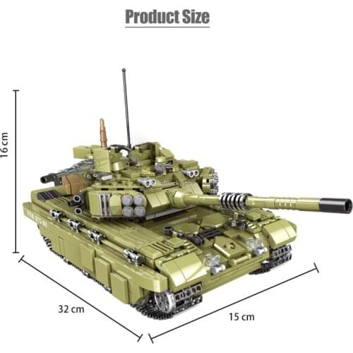 Military Tiger Tank Building Blocks Bricks WW2 Main Battle Tank Battlefield Tank sets With Figures Toys For Kid Birthday Gift