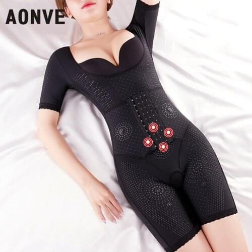 Woman Flat Belly Sheath Short Sleeve Bodysuit Lingerie Black Abdominal Underwear Plus Size Body Shaper Waist Trainer Belt New