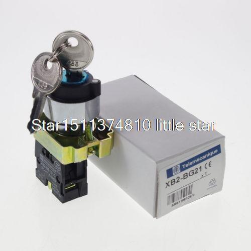 1N/O 2Positions Maintained Key Select Selector Switch Replaces Tele XB2BG21C