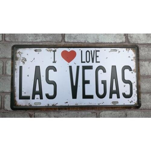 1 pc I love Las Vegas Shop plaques Tin Plate Sign plate wall man cave Decoration Metal Art dropshipping Poster metal