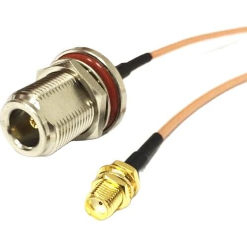 1pc New SMA Female Jack nut To N Female bulkhead RG316 Cable Adapter Pigtail 15CM 6"/30CM/50CM/100CM for wireless